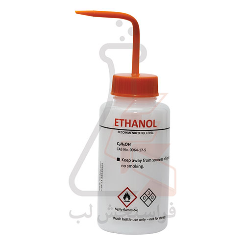 پیست 500ml با درب و نازل یکپارچه لیبل‌دار ( اتانول - درب نارنجی ) برند PIP کد 
