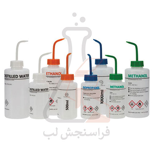پیست 500ml با درب و نازل یکپارچه لیبل‌دار ( اتانول - درب نارنجی ) برند PIP کد 