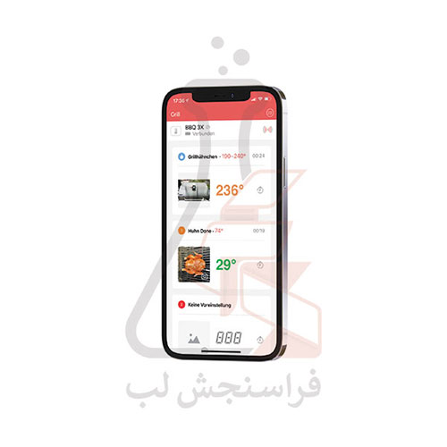 ترمومتر دیجیتال سنسوردار وایرلس (بی سیم - باربیکیو) برند TFA کد 14.1513