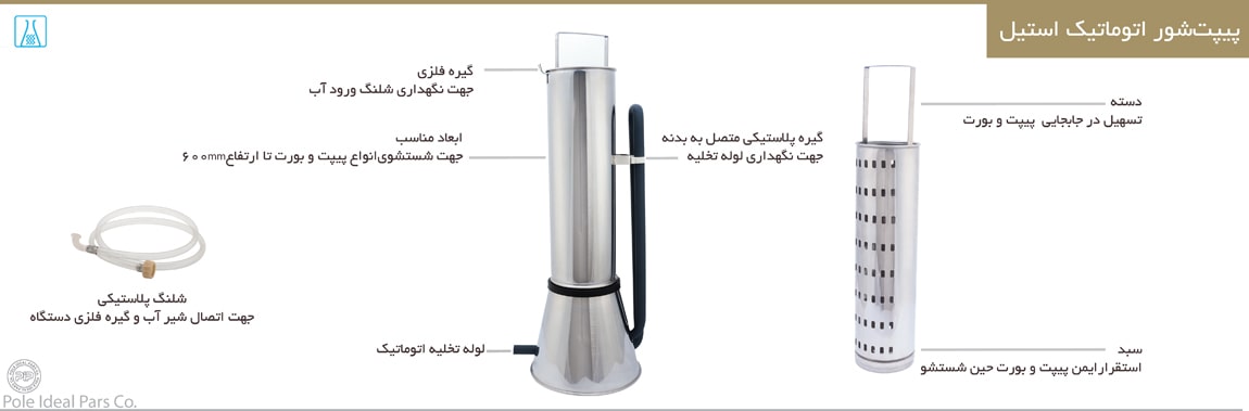 پیپت‌شور اتوماتیک تمام استیل برند PIP کد 120030