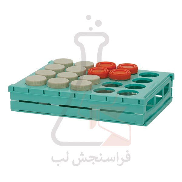 رک حمل نمونه 20 خانه برای ظروف نمونه تا قطر 48mm برند PIP کد 120105