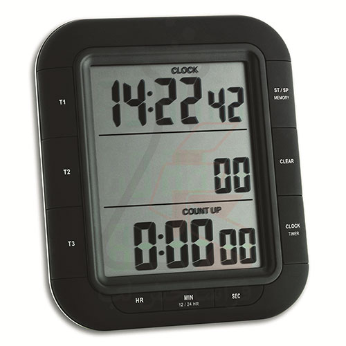 تایمر و کرنومتر و ساعت دیجیتال سه زمانه (TRIPLE TIME XL) برند TFA کد 38.2023